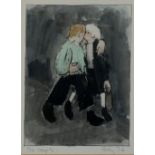 HAROLD RILEY (b. 1934) ARTIST SIGNED REPRODUCTION PRINT 'The Couple' Inscribed with title and signed