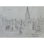 BERNARD McMULLEN (b.1952) THREE PENCIL SKETCHES 'Piccadilly Manchester' 8" x 11" (20cm x 28cm) and