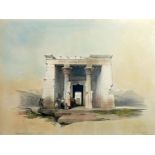 DAVID ROBERTS COLOUR LITHOGRAPH 'Temple of Dendur Nubia' Published 1848 10" x 13 3/4" (25.4cm x