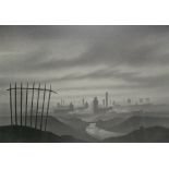 TREVOR GRIMSHAW ARTIST SIGNED LIMITED EDITION PRINT FROM A PENCIL DRAWING 'Milltown' (16/250) 12 1/