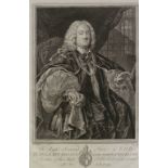 WILLIAM HOGARTH BY B. BARON COPPER PLATE ENGRAVING (1697-1764) 'The Right Reverend, Dr. Benjamin