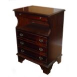 MAHOGANY BEDSIDE CUPBOARD WITH PULL OUT SLIDE