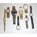 A SEKONDA GENTS WRIST WATCH, A LORUS GENTS WRIST WATCH WITH EXPANDABLE STRAP, ANOTHER GENTS WRIST