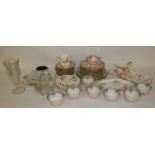 AYNSLEY CHINA TEA SERVICE, SUNDRY OTHER CHINA AND GLASSWARE