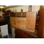 A MAHOGANY TALL TABLE WITH GADROON BORDER, DRAWER ON CABRIOLE LEGS