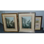 LARRY RUSHTON ARTIST SIGNED COLOUR PRINTS, TWO, AN ARTIST SIGNED COLOUR PRINT AFTER ALAN CHAPMAN and