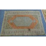 SEMI-ANTIQUE PERSIAN RUG with large and long hexagonal centre medallion with intricate abstract