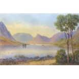 WILLIAM TAYLOR LONGMIRE (1841-1914) WATERCOLOUR DRAWING 'Ullswater' Signed, titled and dated 1906