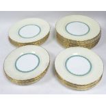 MINTON 'LADY RODNEY' DINNER PLATES, 16 X 10 1/2" and 12 x 9" (28)