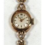 LADY'S 'TUDOR' by Rolex, 9ct gold WRIST WATCH, with mechanical movement, small circular white dial