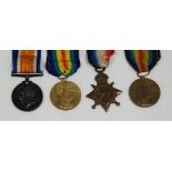 TWO WORLD WAR I MEDALS AND RIBBONS viz 1914-18 and 1914-19 awarded to 39919 Cpt. S. Button,