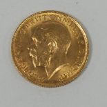 GEORGE V GOLD SOVEREIGN 1914, (EF)