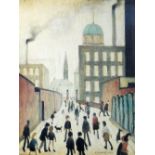 •L. S. LOWRY (1887 - 1976) ARTIST SIGNED LIMITED EDITION COLOUR PRINT 'Mrs Swindells Picture'