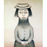 •L. S. LOWRY (1887 - 1976) ARTIST SIGNED LIMITED EDITION COLOUR PRINT 'Woman with Beard' An