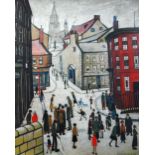 •L. S. LOWRY (1887 - 1976) ARTIST SIGNED LIMITED EDITION COLOUR PRINT 'Berwick-upon-Tweed'