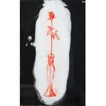 DAVID SHAPIRO (1944 - 2014) TWO ETCHINGS IN COVER 'Imagen Fija', rose stem in a vase 8 3/4" x 5 1/2"