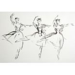 CHARLOTTE FAWLEY (20th CENTURY) PENCIL DRAWING 'Festival Ballet', 'Eugene Dregin', figure study in