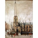•L. S.LOWRY (1887-1976) ARTIST SIGNED LIMITED EDITION COLOUR PRINT 'St Luke's, London' Guild stamped