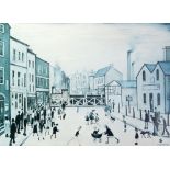 •L. S. LOWRY (1887 - 1976) ARTIST SIGNED LIMITED EDITION COLOUR PRINT 'The Level Crossing, Burton