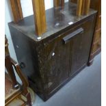 J.S.F. VINTAGE PROJECTION TELEVISION RECEIVER, with mahogany fall front cabinet with 27" curved