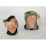 SIX ROYAL DOULTON POTTERY CHARACTER JUGS, comprising 'The Pendle Witch', D6826, 'Dick