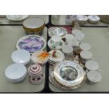 A QUANTITY OF DOMESTIC CHINA AND ORNAMENT, TEA WARES, ASHTRAYS ETC.....