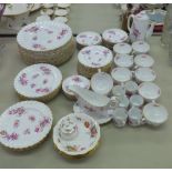 SIXTY EIGHT PIECE COPELAND SPODE PART DINNER, TEA AND COFFEE SERVICE, FLORAL PRINTED,. INCLUDING;