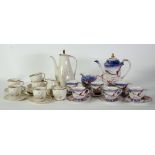 FIFTEEN PIECE 1950's 'WINTERLING' BAVARIAN CHINA COFFEE SET, for six persons, printed with