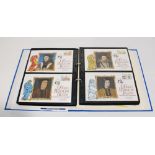 GREAT BRITAIN - A BLUE BINDER CONTAINING 'SILK' FIRST DAY COVERS 1995 - 1999, about 85 in total with