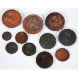 SELECTION OF 18TH CENTURY TO EARLY 19TH CENTURY GB COPPER COINAGE predominantly badly worn or with