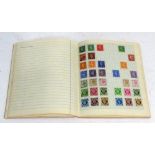 RED EXERCISE BOOK HOLDING AND ALL REIGNS COLLECTION OF GREAT BRITAINS, a four margined 1d block is