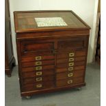 LATE VICTORIAN, PROBABLY WINSOR & NEWTON, MAHOGANY ARTISTS 'COLOURMEN' DISPLAY CABINET, the