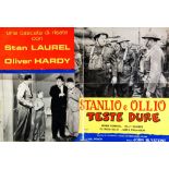 LAUREL AND HARDY, two ITALIAN FILM POSTERS from the 1950s/60s, 19" x 27 1/2" (48.3 x 69.8cm) and