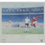 KEITH FEARON ARTIST AND PLAYER SIGNED LIMITED EDITION COLOUR POSTER '66 World Cup Final' (397/495)