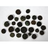 APPROXIMATELY 28 MAINLY ROMAN COPPER SMALL COINS VARYING CONDITIONS (28)