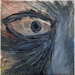 ADRIAN WALLET (20th/21st Century) OIL ON CANVAS 'Blue Glaze' Signed 7 /2" x 7 1/2" (19 x 19cm) (