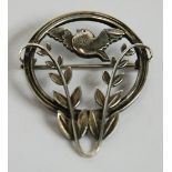 GEORG JENSEN (Denmark) SILVER OPEN WORK BROOCH numbered 258