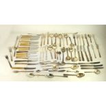 VINERS ELECTROPLATE 'ROSE' PATTERN PART TABLE SERVICE OF CUTLERY originally for six persons, 53