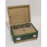 1950's INVICTA MODEL 30 PORTABLE TRANSISTOR RADIO, in cream and green textured case with carrying