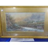 B. RAVBENSCROFT (Early Twentieth Century) PAIR OF WATERCOLOUR DRAWINGS River landscapes one Signed