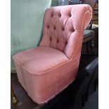 TWO UPHOLSTERED BEDROOM CHAIRS