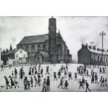 L.S.LOWRY, Artist signed Limited Edition Print, 'St. Mary's, Beswick' (75/500)