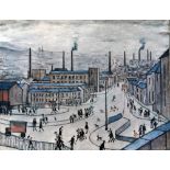 •L. S. LOWRY (1887 - 1976) ARTIST SIGNED LIMITED EDITION COLOUR PRINT 'Huddersfield' An edition of