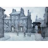 •L.S. LOWRY (1887-1976) ARTIST SIGNED LIMITED EDITION PRINT OF A PENCIL DRAWING 'County Court,