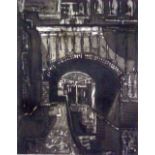 NORMAN C. JAQUES (1926-2014) TWO ETCHINGS 'Canal Bridge under Oxford Street, Manchester' Edition