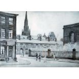 •L.S. LOWRY (1887-1976) ARTIST SIGNED LIMITED EDITION COLOUR PRINT OF A PENCIL DRAWING 'St.