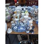 SUNDRY POTTERY AND CHINA INCLUDING SOME ITEMS OF DRESSING WARES INCLUDING LOSOL WARE OVAL TRAY