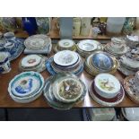 GOOD SELECTION OF DECORATIVE RACK PLATES, COLLECTORS PLATES ETC.... TO INCLUDE; ROYAL DOULTON