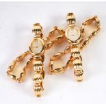TWO LADY'S AVIA QUARTZ GOLD PLATED BRACELET WATCHES, each chased with matching bracelet (2 boxes)