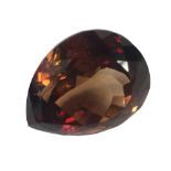 UNMOUNTED NATURAL IMPERIAL TOPAZ, heart shaped, 55.97ct